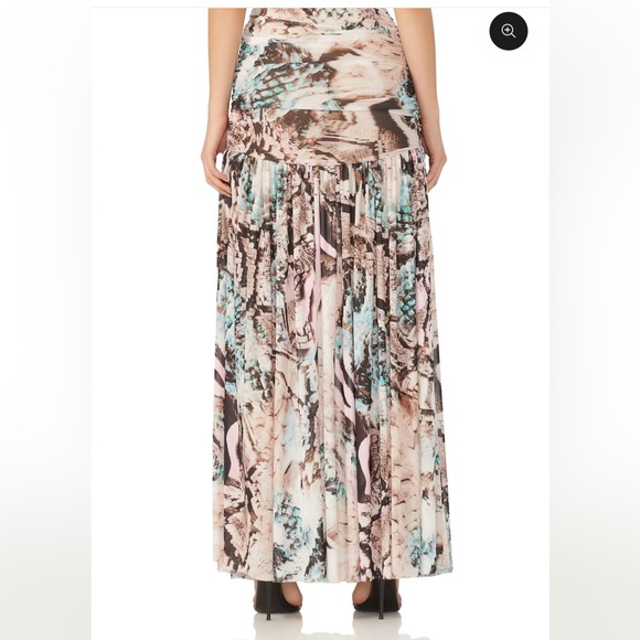 NWT AFRM - VAL MAXI SKIRT - AQUA MIXED ANIMAL - Picture 5 of 10